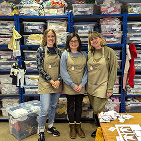 Louise volunteering at Baby Basics in Leicester