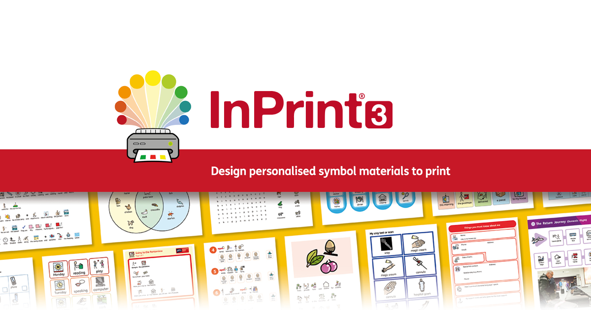 InPrint 3 Design Symbol Materials to Print Widgit