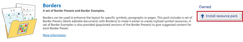 Install Borders Pack Step 2