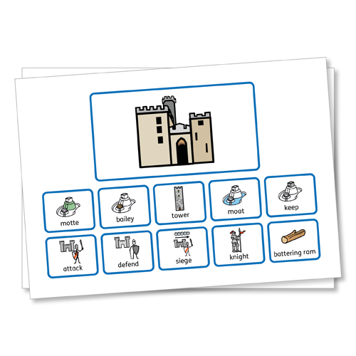 Symbols supported vocabulary flashcards and sheets to help extend vocabulary