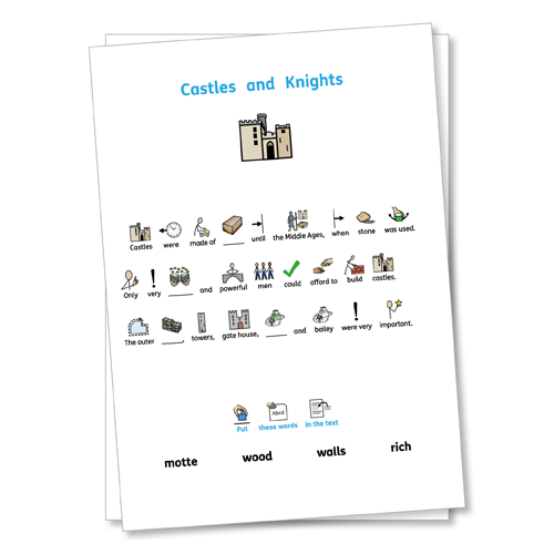 Literacy support worksheet for KS1 students