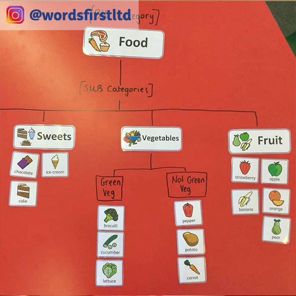 Hierachical diagram with Widgit Symbols