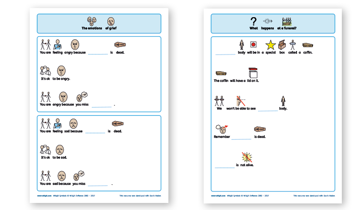 Symbol story about emotions and funerals