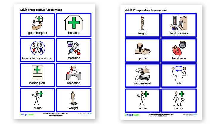 Adule assessment symbols