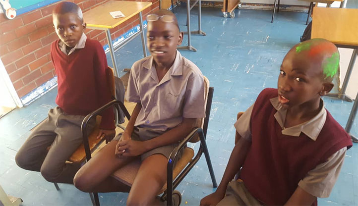 Rachelle's pupils in Namibia