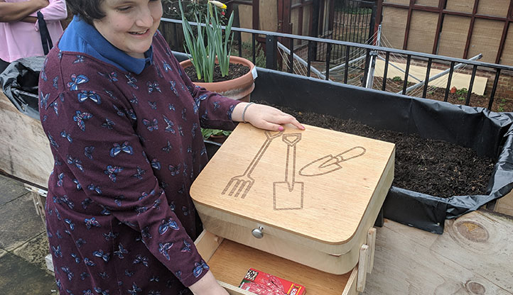 Daisy with garden box