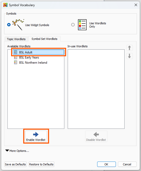 User Interface – Wordlists 2