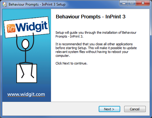 Installing Resources for InPrint 3 - Install Wizard
