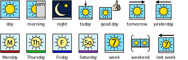 Widgit Symbols Free Days Of The Week