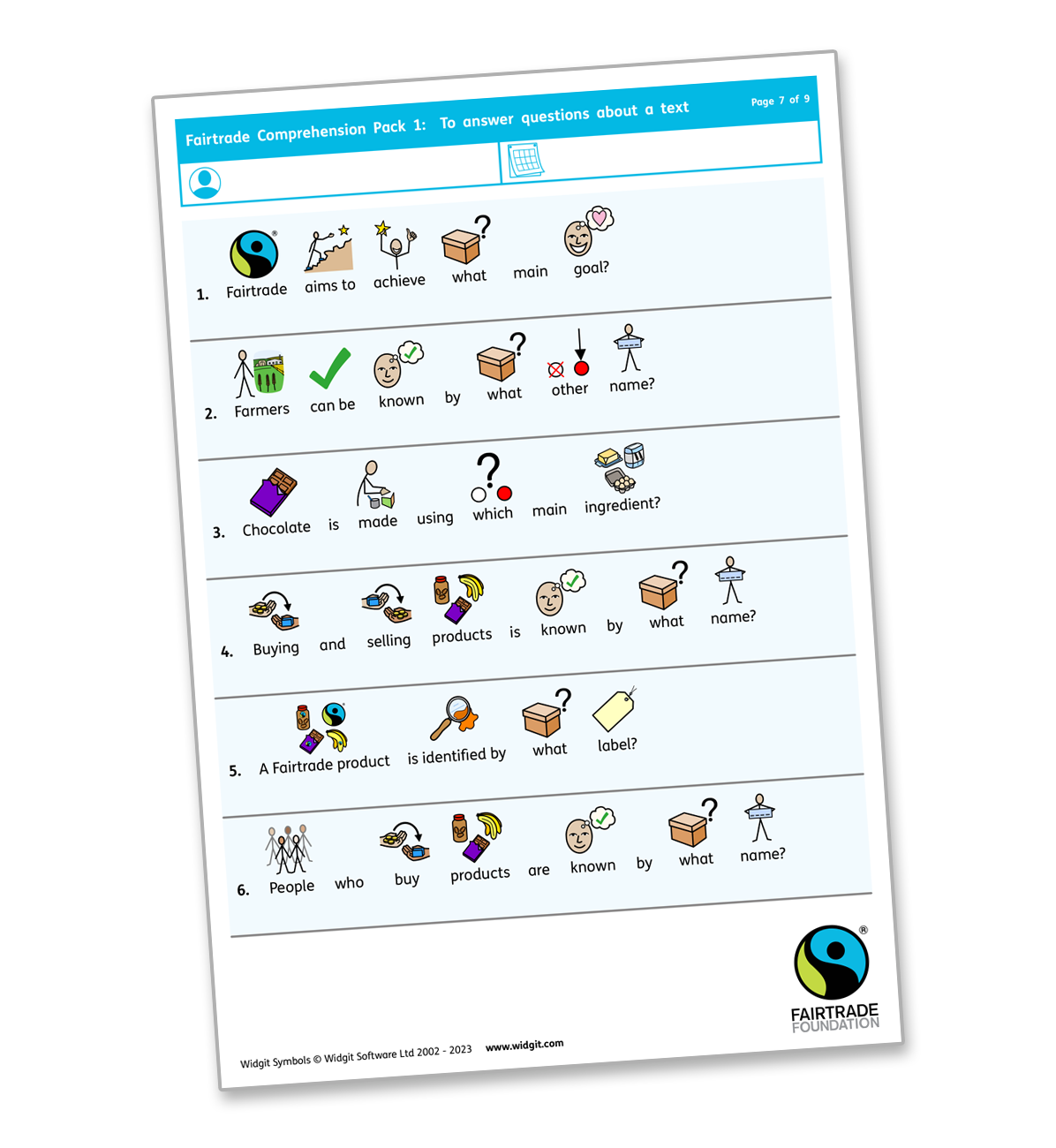 Fairtrade Comprehension Pack 1