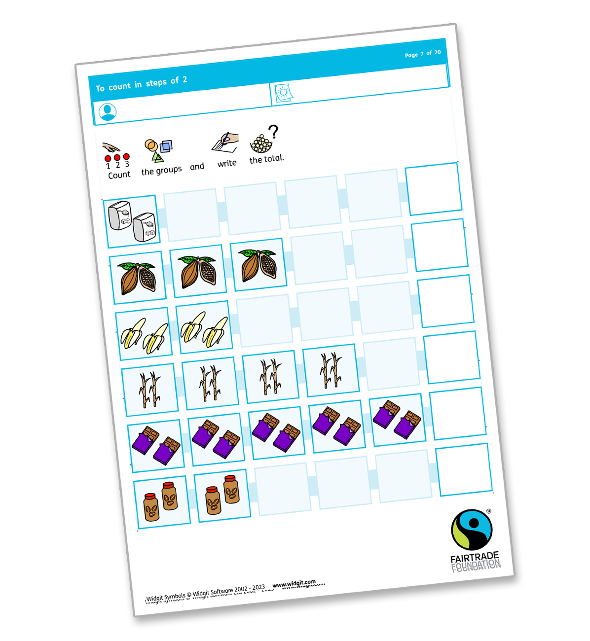 Fairtrade counting sheet 