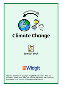 Climate Change symbol-supported book