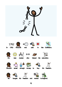 Olaudah Equiano symbol-supported book