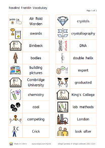 Rosalind Franklin Symbol Flashcards