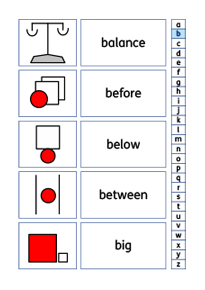 Symbol and word dictionary