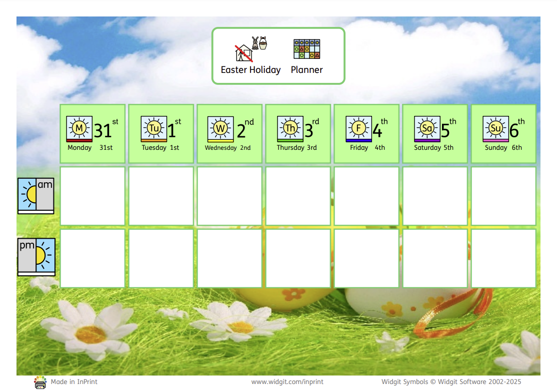 Easter planner 1