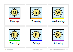 Days of the week sheet