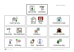 December Activities Sheet