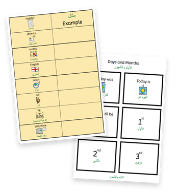 Dual Language Getting Started with Symbols Pack – Visual Timetables