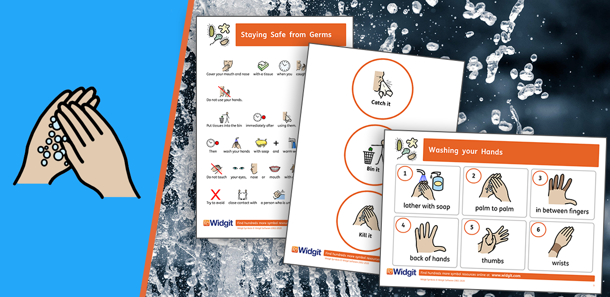 Washing your hands information and posters.
