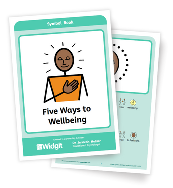 Five ways to Wellbeing symbol-supported book page 1 