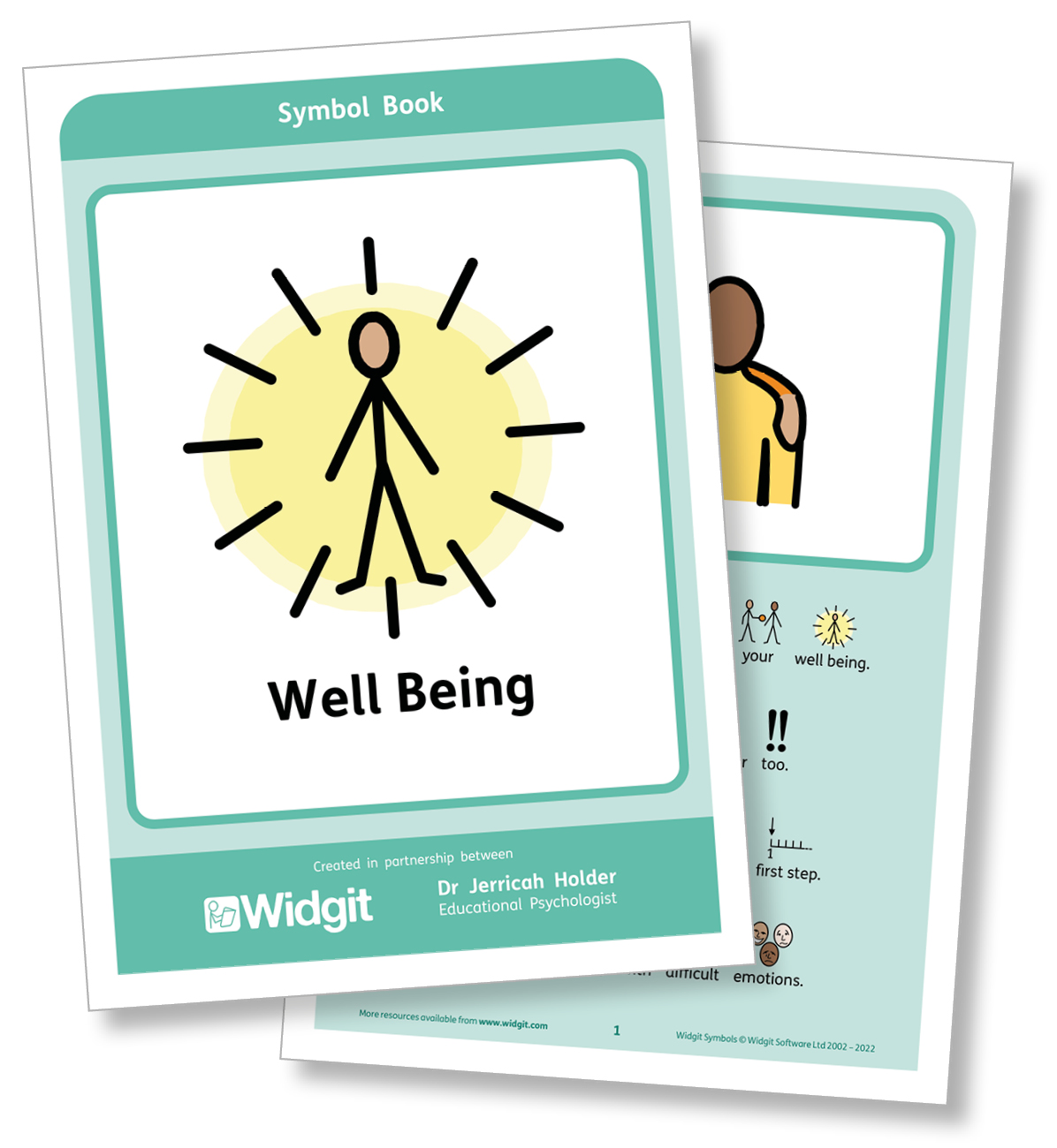 Wellbeing symbol-supported book page 1 