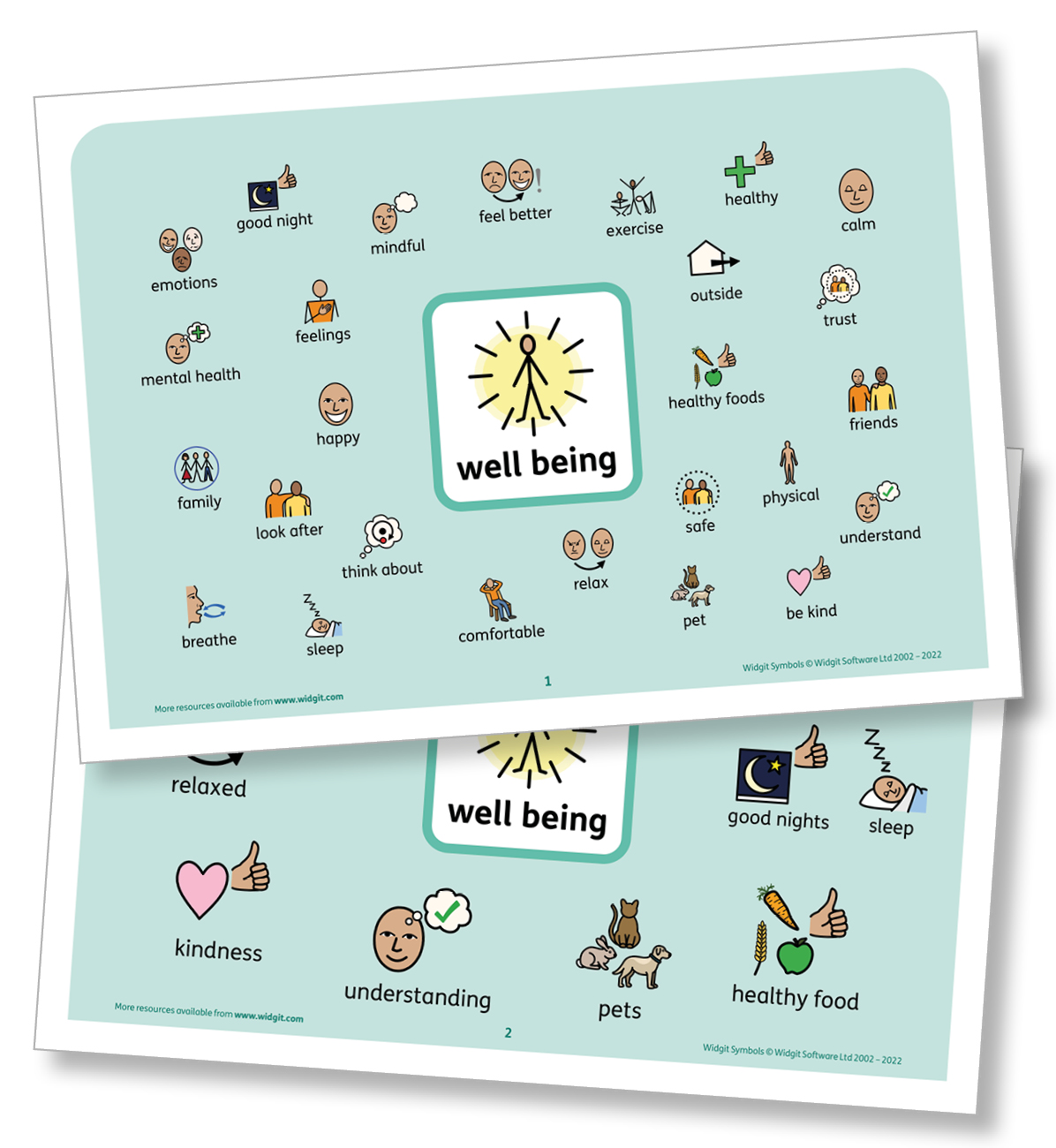 Wellbeing wordmats