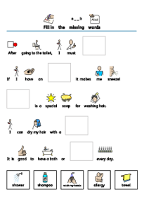 Missing words activity