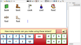 Words from letters activity
