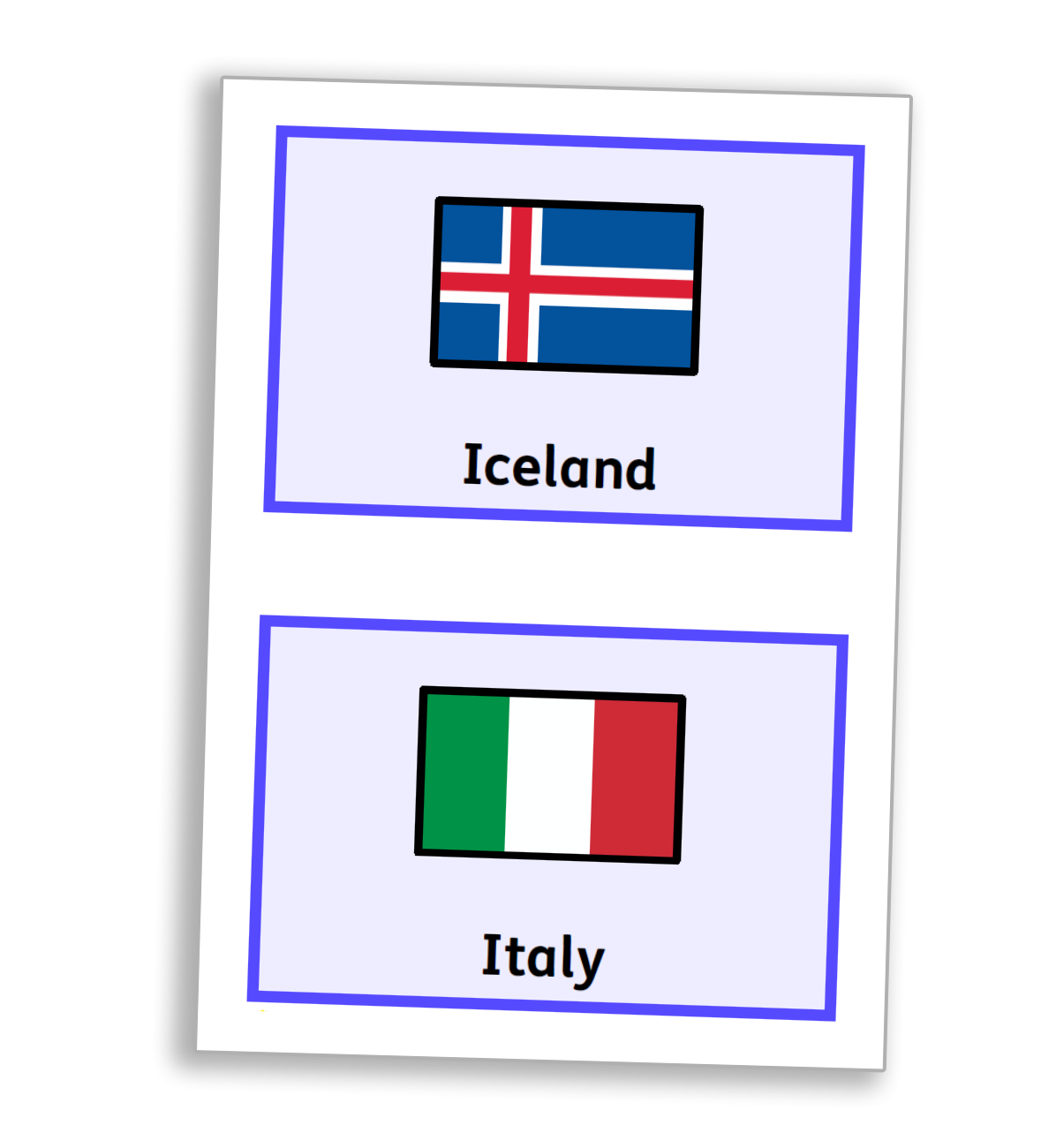 Team Flag Display Cards for Women's Euro 2025