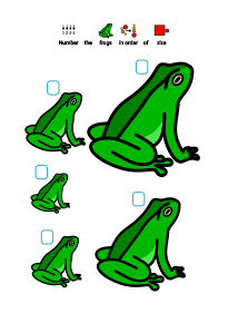 Frog sorting activity