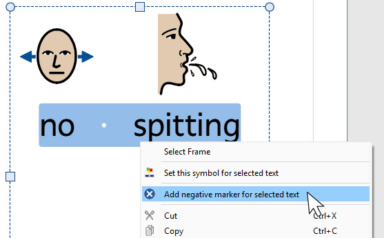 Negative Markers Right Click