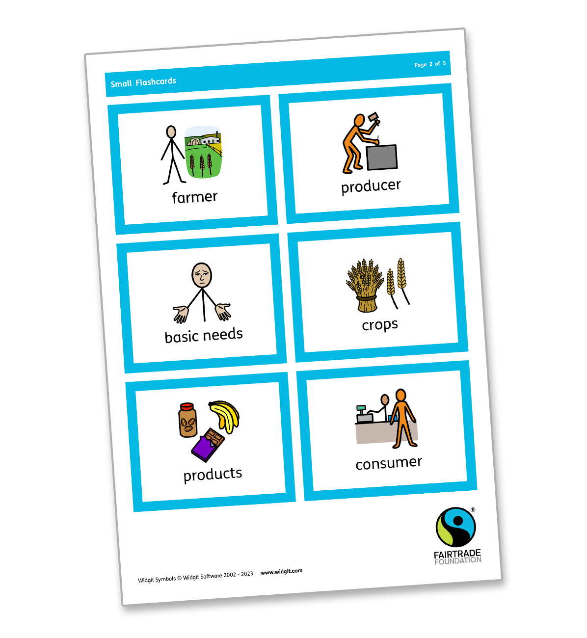 Fairtrade symbol flashcards