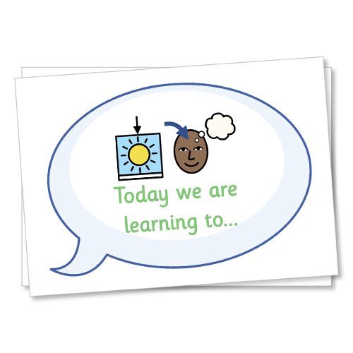 Share Learning Intentionsd with Widgit Symbols